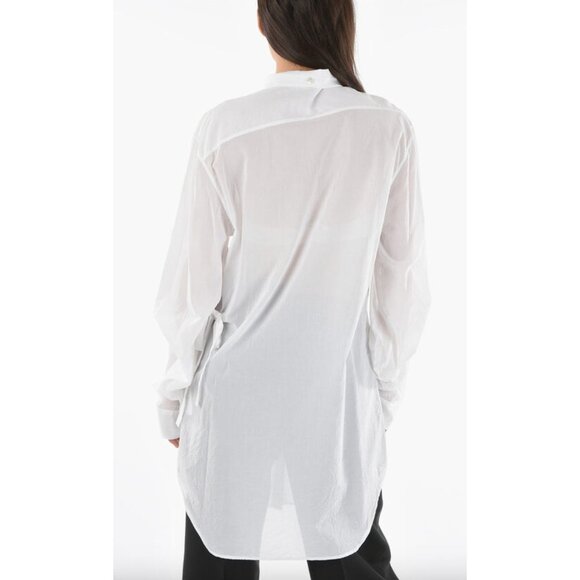 Ann Demeulemeester White Cotton CECIEL Button-down Shirt detailed LONG Small 36 - Picture 3 of 7